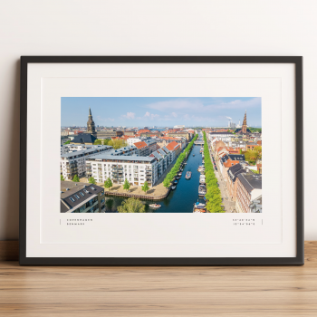Copenhagen Coordinates Poster Print Wall Art