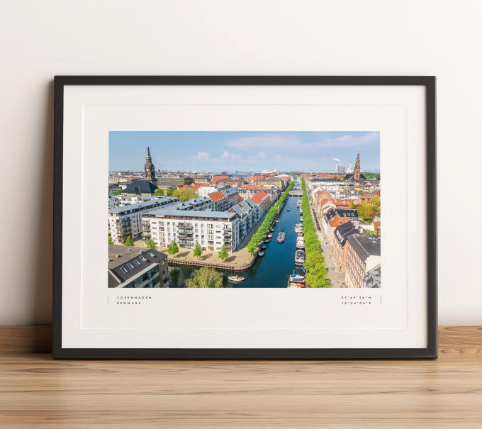 Copenhagen Coordinates Poster Print Wall Art