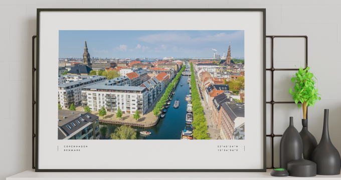 Copenhagen Coordinates Poster Print Wall Art