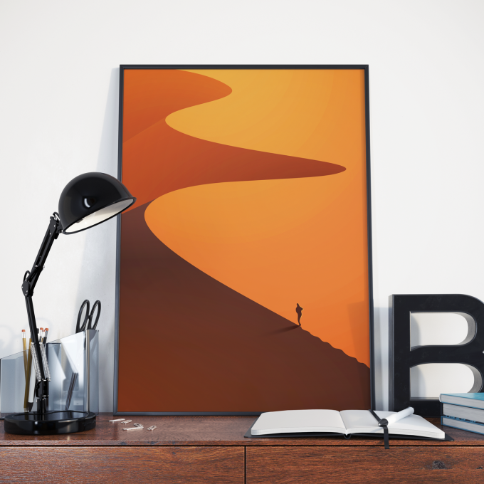 Desert Poster Print Wall Art