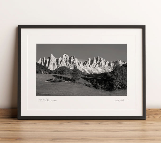 Dolomites Coordinates Poster Print Wall Art