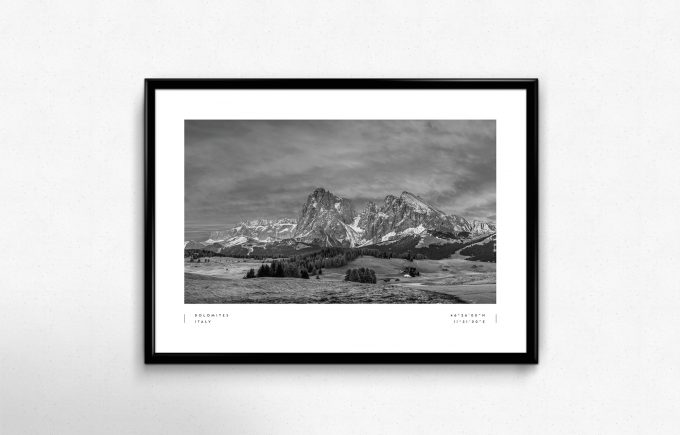 Dolomites Coordinates Poster Print Wall Art