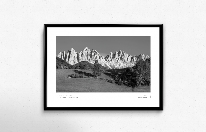 Dolomites Coordinates Poster Print Wall Art