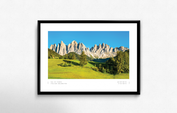 Dolomites Coordinates Poster Print Wall Art