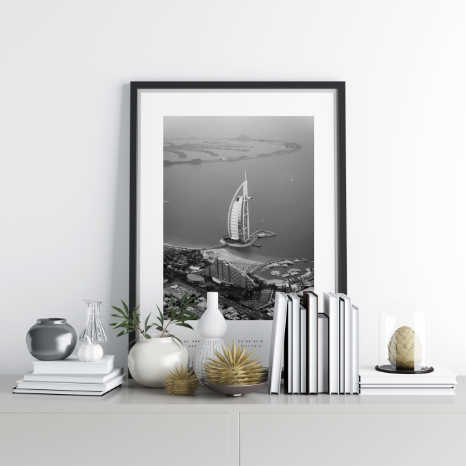 Dubai Coordinates Poster Print Wall Art