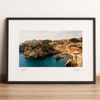 Dubrovnik Coordinates Poster Print Wall Art