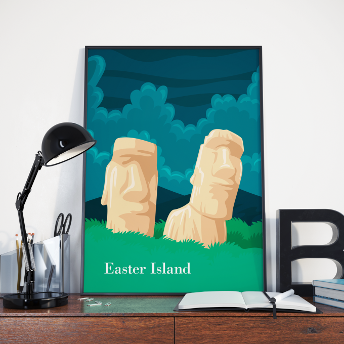 Easter Island Poster Print Wall Art