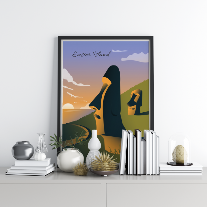 Easter Island Poster Print Wall Art