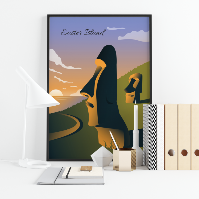 Easter Island Poster Print Wall Art