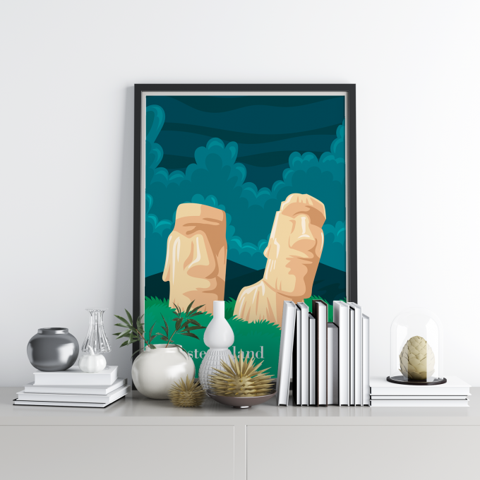 Easter Island Poster Print Wall Art