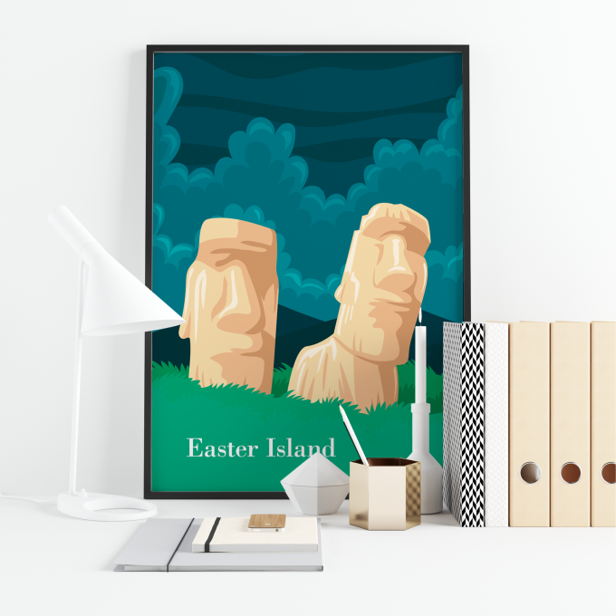 Easter Island Poster Print Wall Art