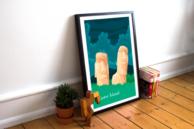 Easter Island Poster Print Wall Art