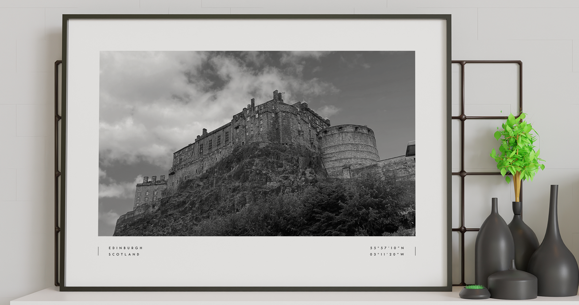 Edinburgh Coordinates Poster Print Wall Art