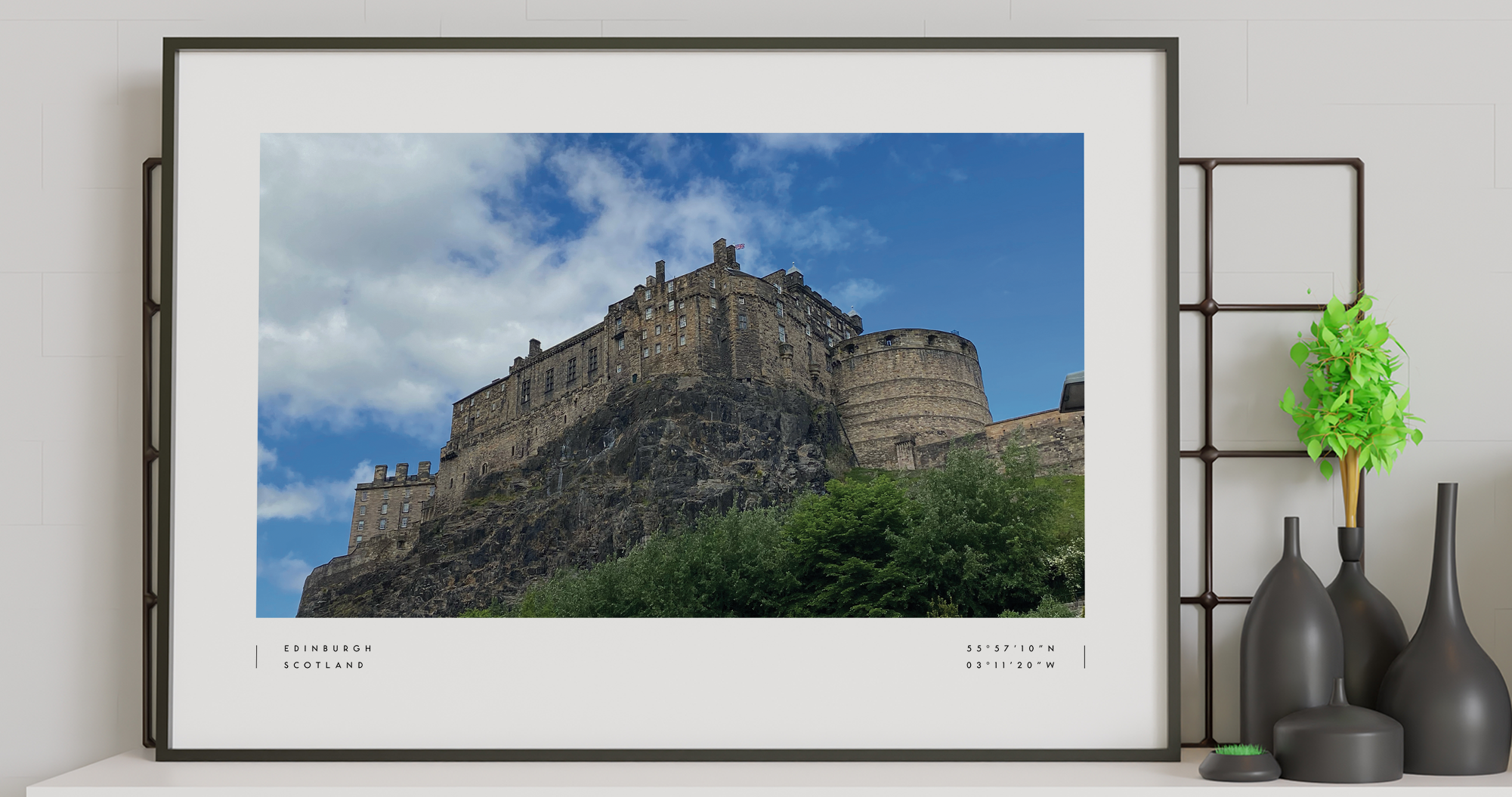 Edinburgh Coordinates Poster Print Wall Art