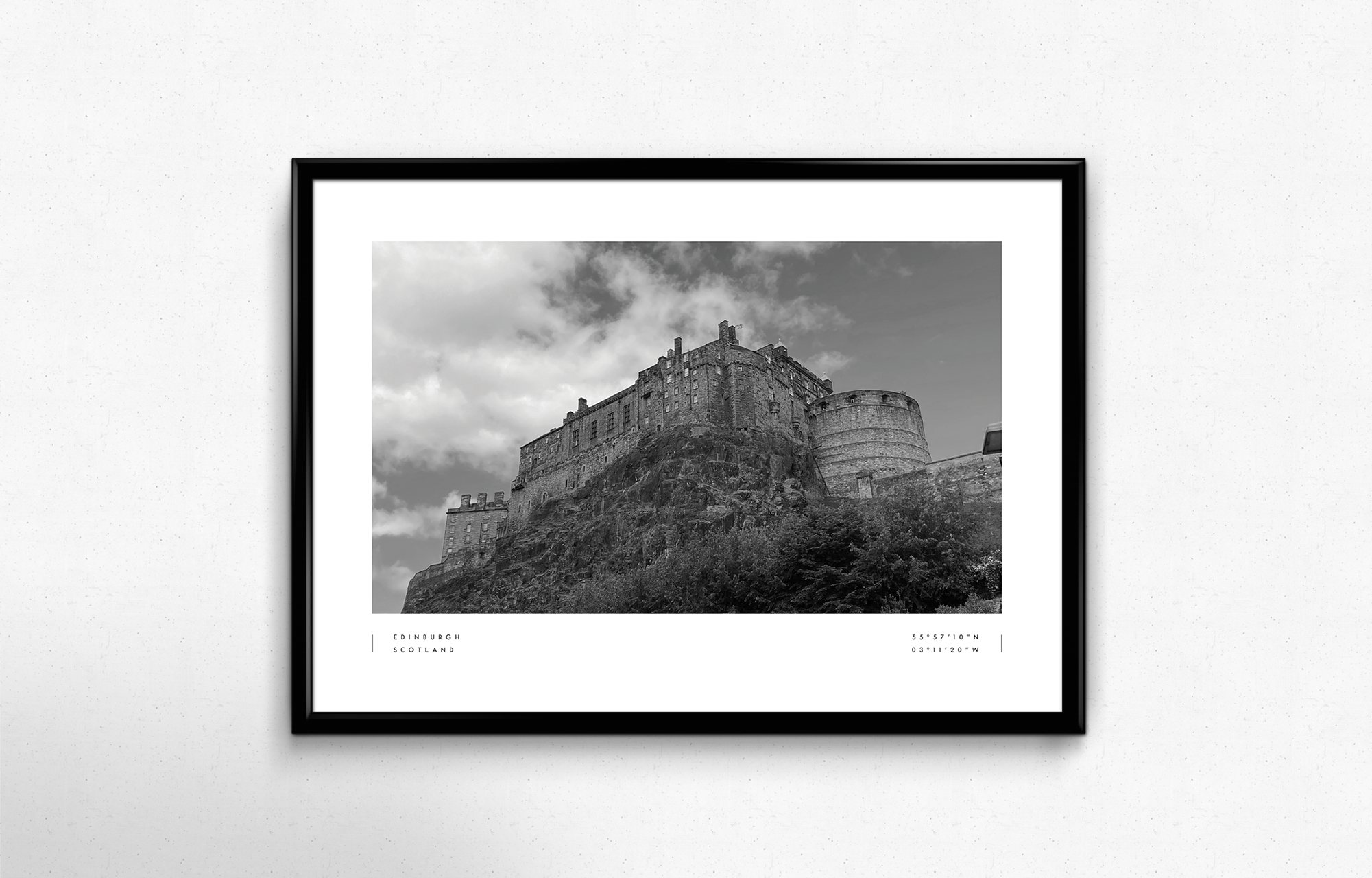 Edinburgh Coordinates Poster Print Wall Art