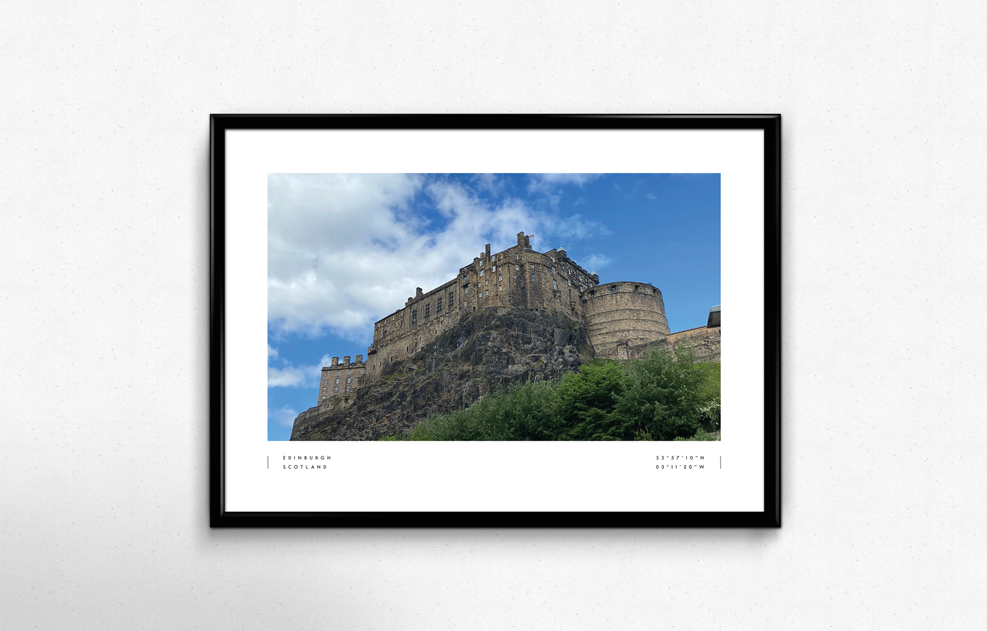 Edinburgh Coordinates Poster Print Wall Art