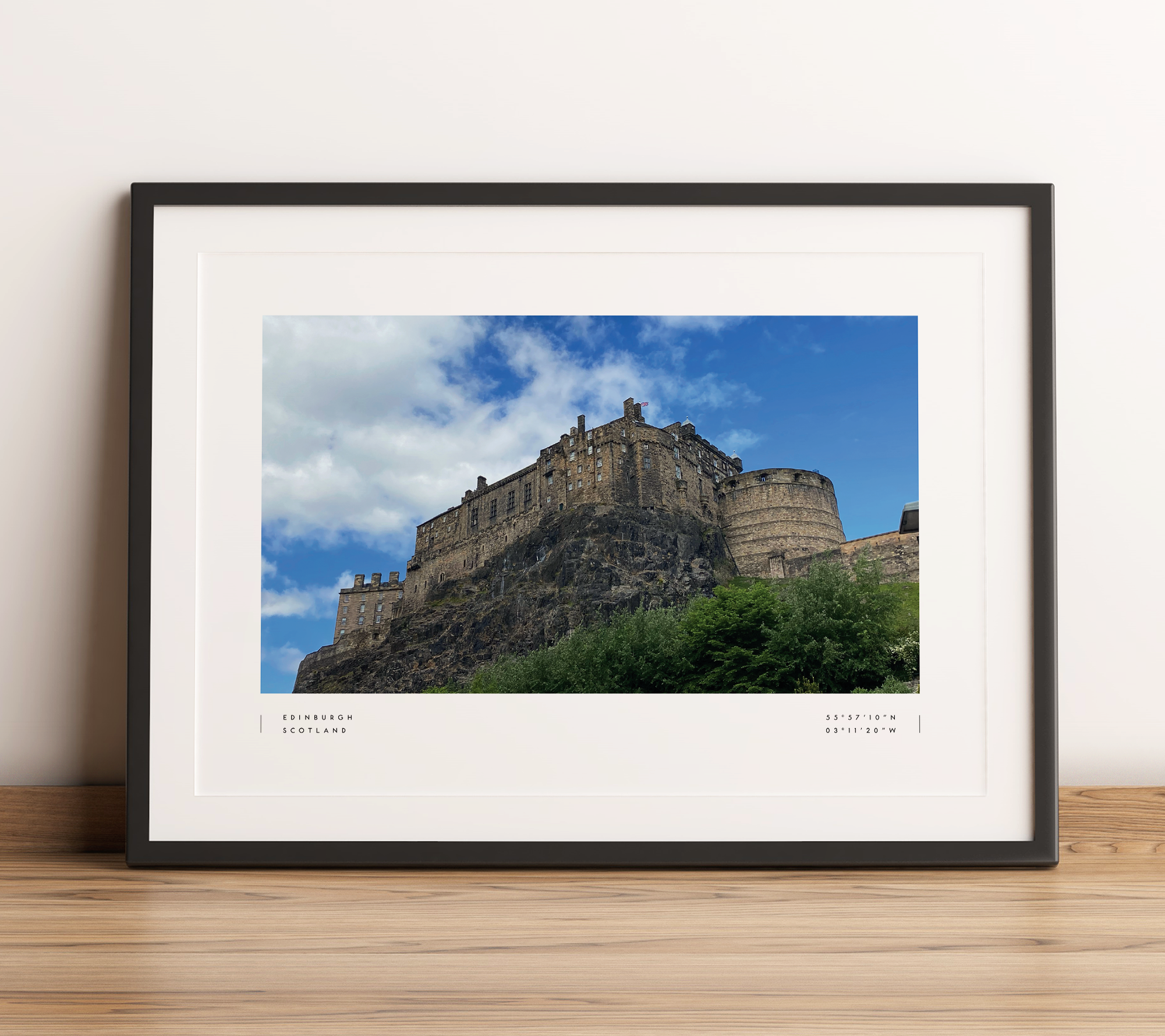 Edinburgh Coordinates Poster Print Wall Art