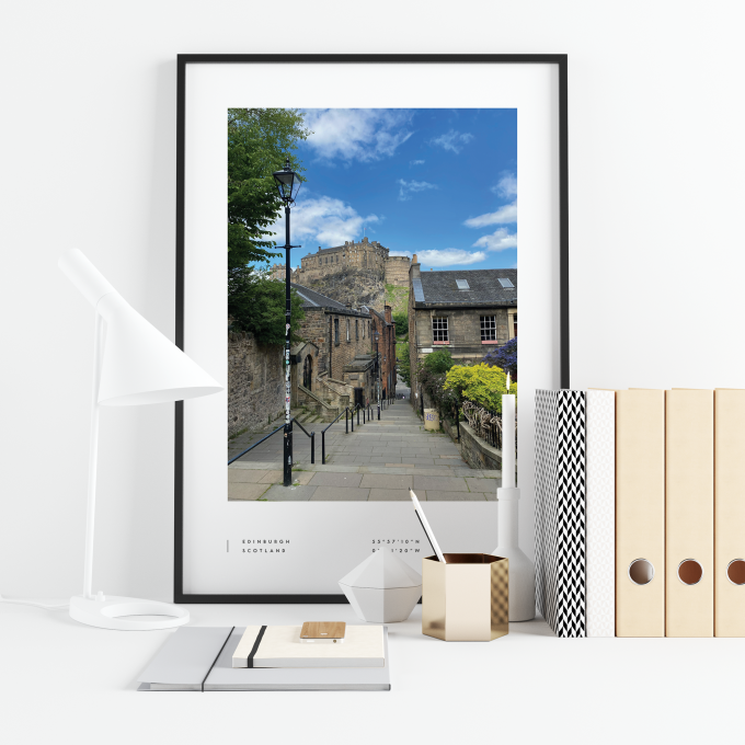 Edinburgh Coordinates Poster Print Wall Art