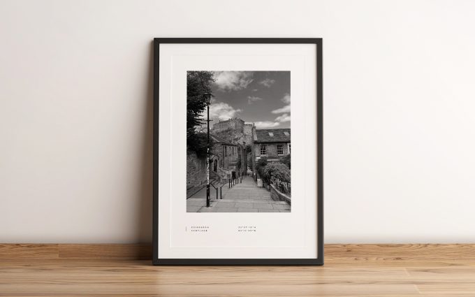 Edinburgh Coordinates Poster Print Wall Art