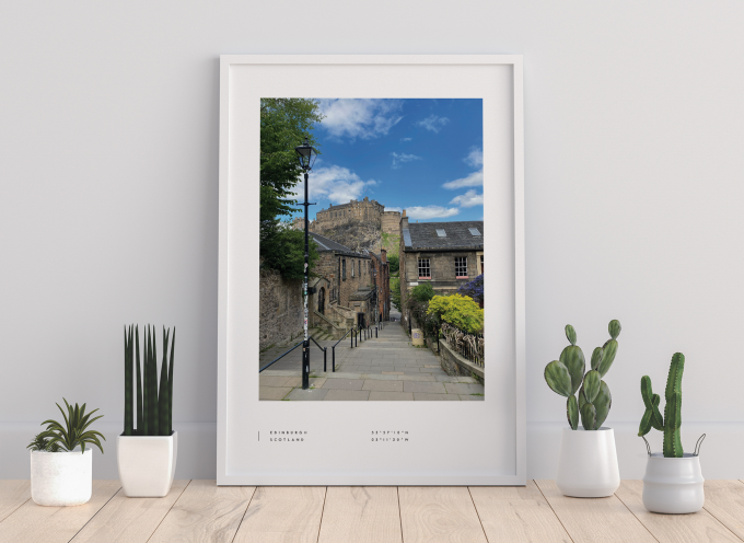 Edinburgh Coordinates Poster Print Wall Art