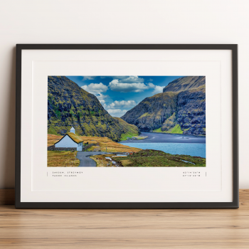 Faroe Islands Coordinates Poster Print Wall Art