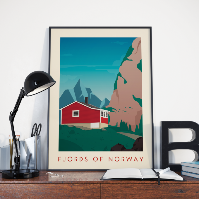 Fjords of Norway Poster Print Wall Art