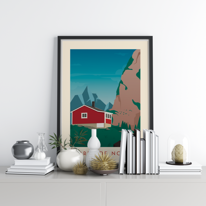 Norway Fjords Poster Print Wall Art