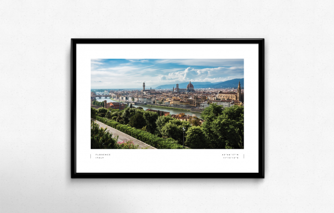 Florence Coordinates Poster Print Wall Art