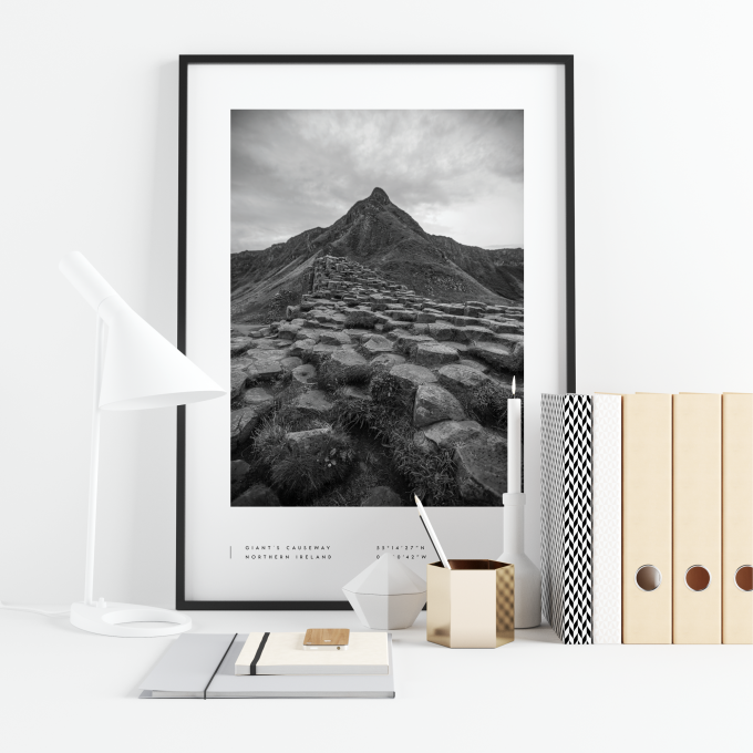 Giants Causeway Coordinates Poster Print Wall Art