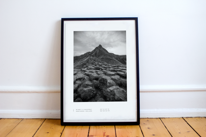 Giants Causeway Coordinates Poster Print Wall Art