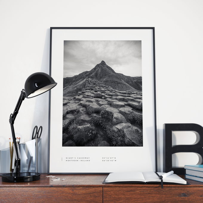 Giants Causeway Coordinates Poster Print Wall Art