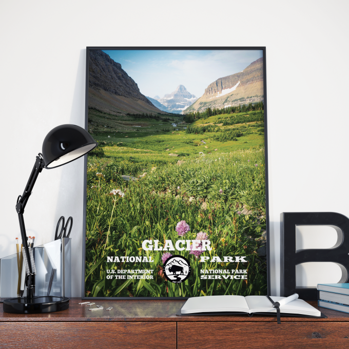 Glacier National Park WPA Poster Print Wall Art