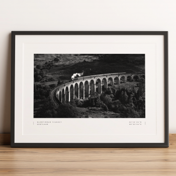 Glenfinnan Viaduct Coordinates Poster Print Wall Art