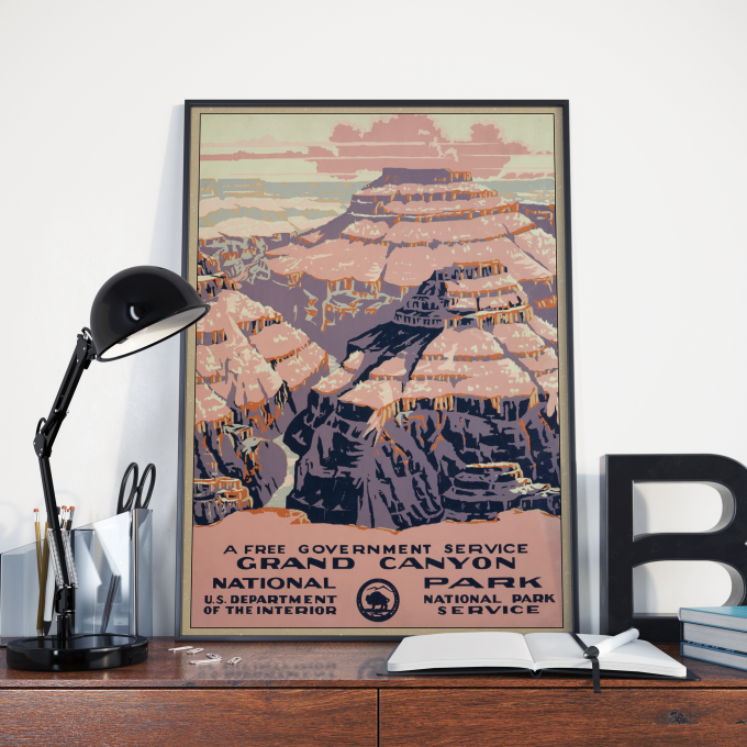 Grand Canyon National Park WPA Poster Print Wall Art