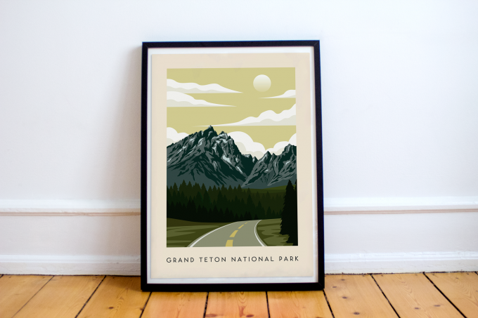 Grand Teton National Park Poster Print Wall Art