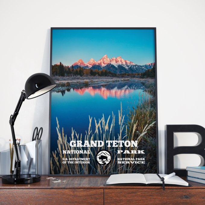 Grand Teton National Park WPA Poster Print Wall Art