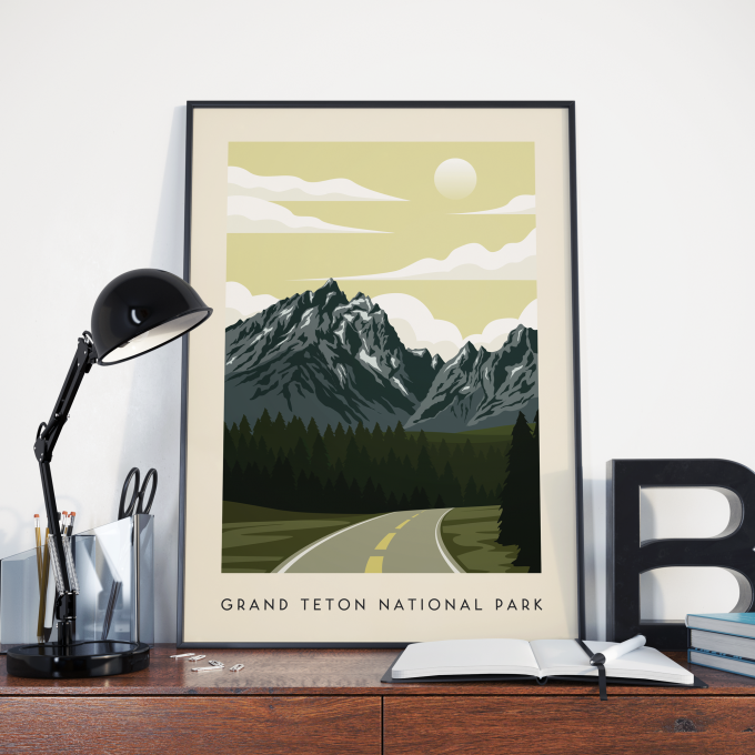 Grand Teton National Park Poster Print Wall Art