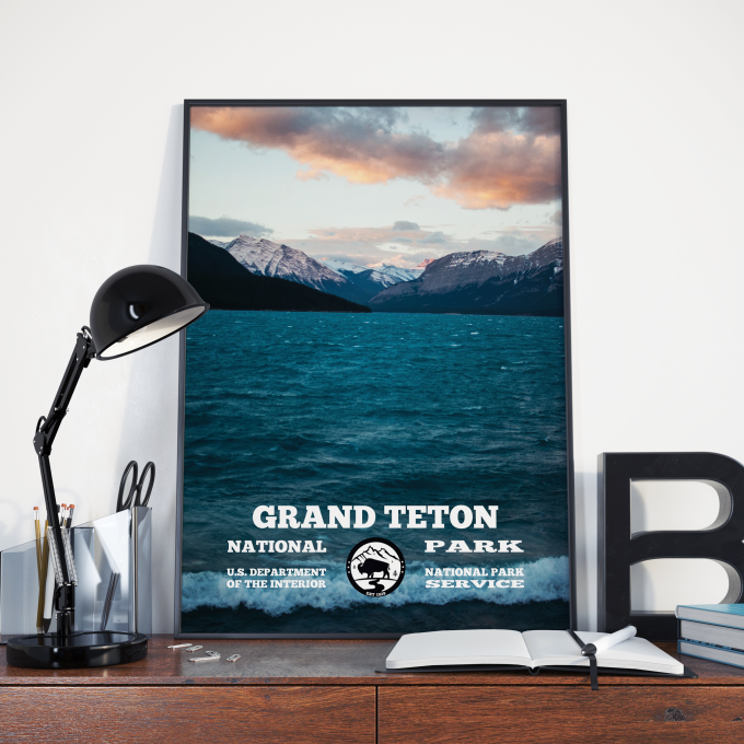 Grand Teton National Park WPA Poster Print Wall Art