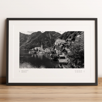 Hallstatt Coordinates Poster Print Wall Art