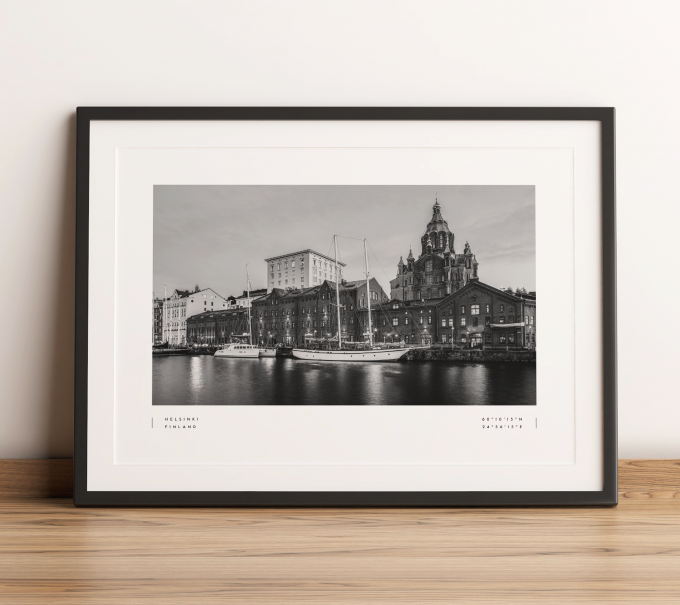 Helsinki Coordinates Poster Print Wall Art