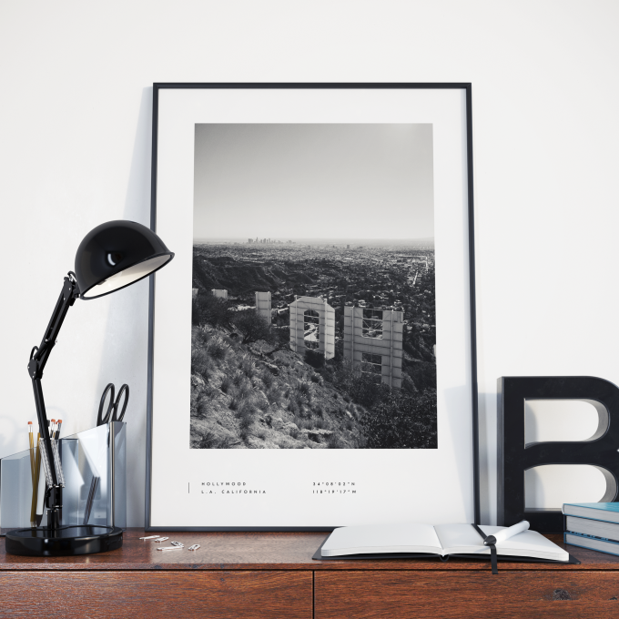 Hollywood Coordinates Poster Print Wall Art