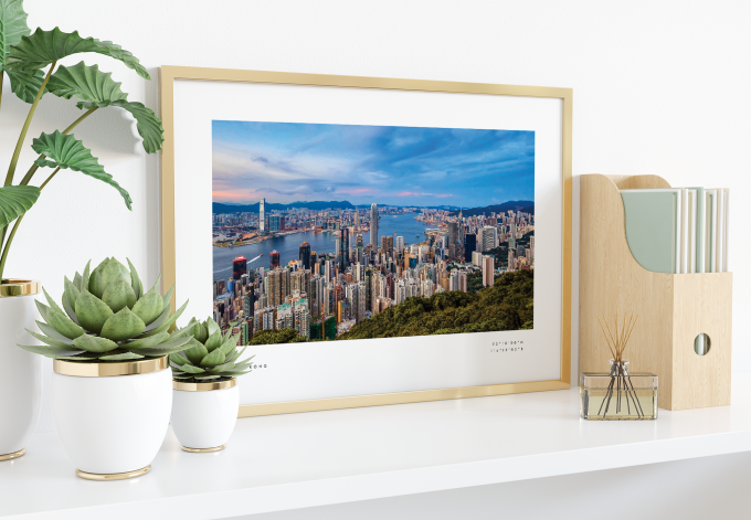 Hong Kong Coordinates Poster Print Wall Art