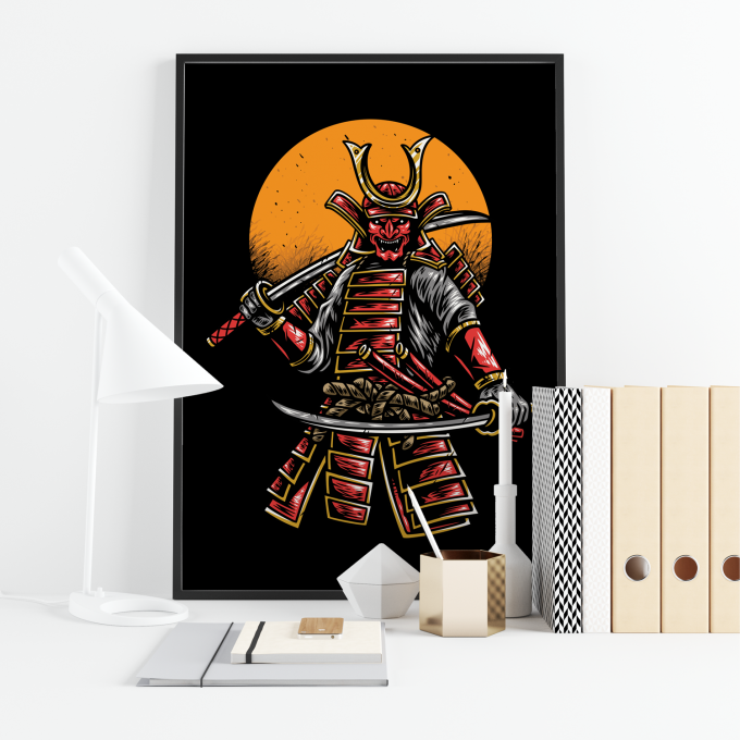 Samurai Japan Poster Print Wall Art