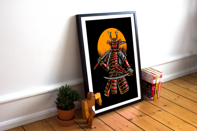 Samurai Japan Poster Print Wall Art