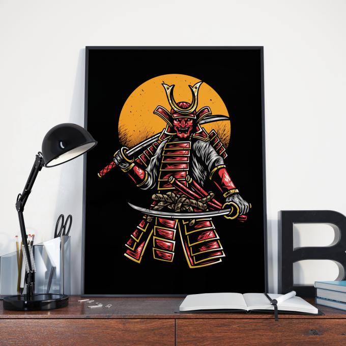 Samurai Japan Poster Print Wall Art