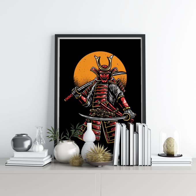 Samurai Japan Poster Print Wall Art