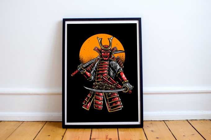Samurai Japan Poster Print Wall Art