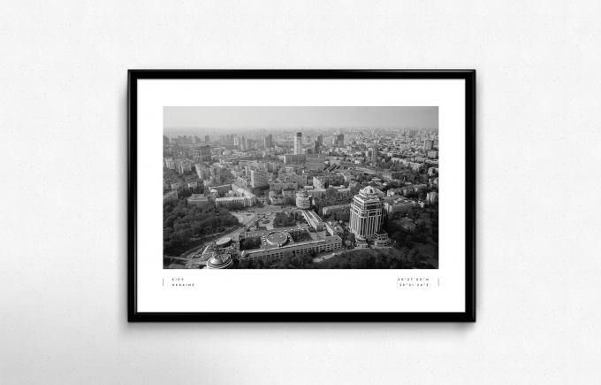 Kiev Coordinates Poster Print Wall Art