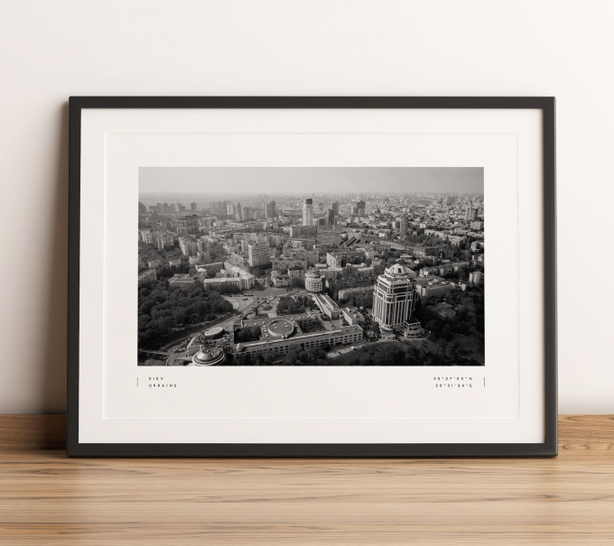 Kiev Coordinates Poster Print Wall Art