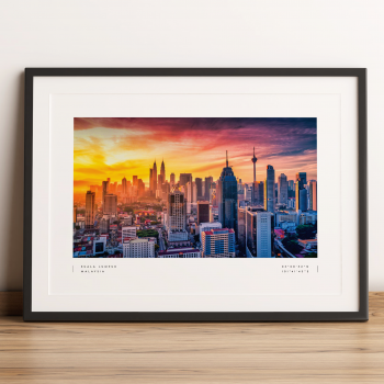 Kuala Lumpur Coordinates Poster Print Wall Art
